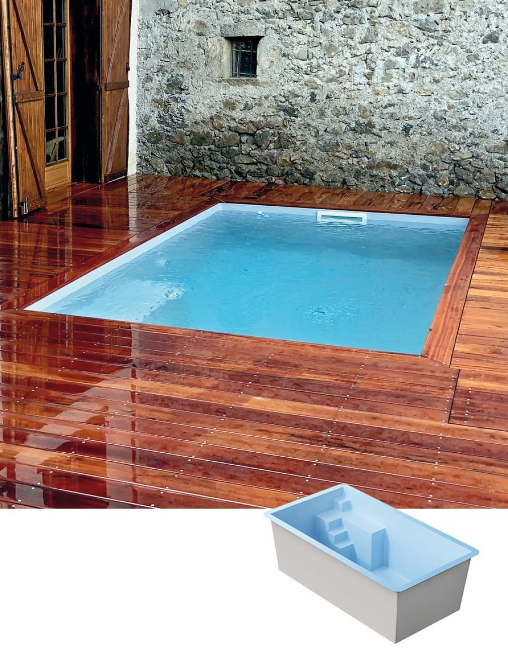 Piscine coque modèle BAIE LAVA de GÉNÉRATION PISCINE