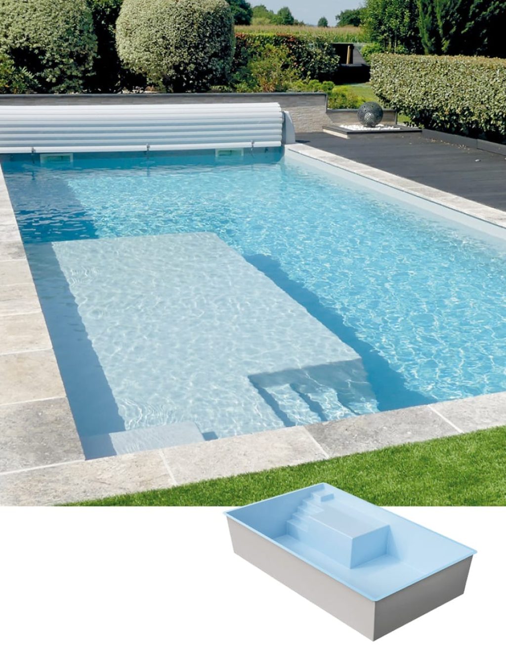 Piscine coque modèle CANET de GÉNÉRATION PISCINE