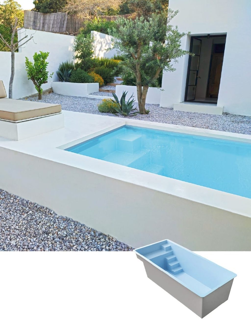 Piscine coque modèle COULOIR MINI de GÉNÉRATION PISCINE