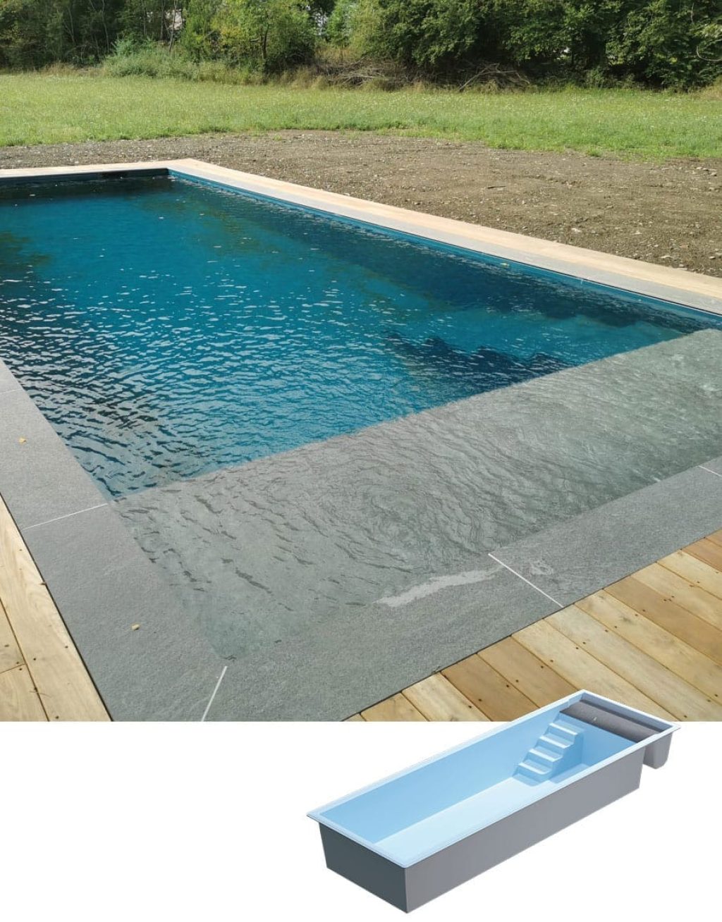Piscine coque modèle DIVINE 100 de GÉNÉRATION PISCINE