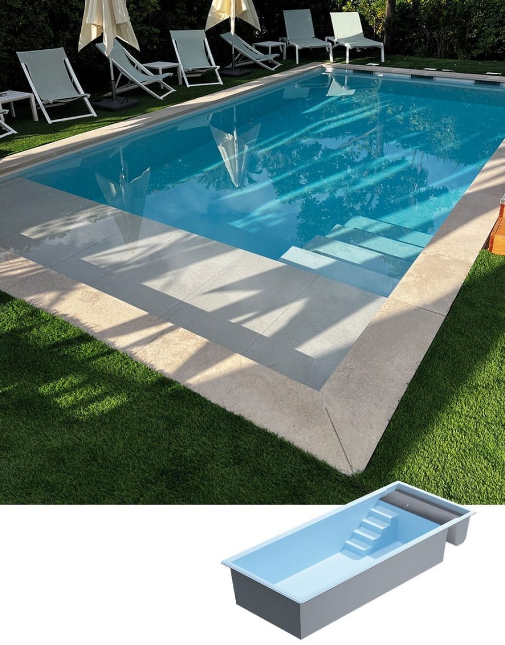Piscine coque modèle DIVINE 80 de GÉNÉRATION PISCINE