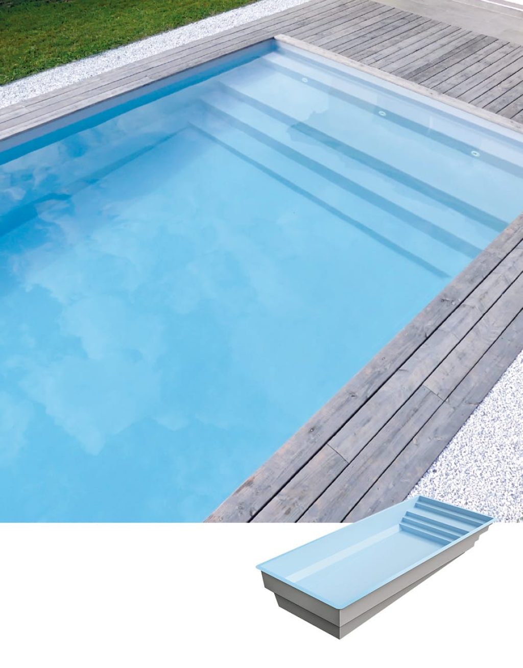 Piscine coque modèle ÉLÉGANCE S de GÉNÉRATION PISCINE