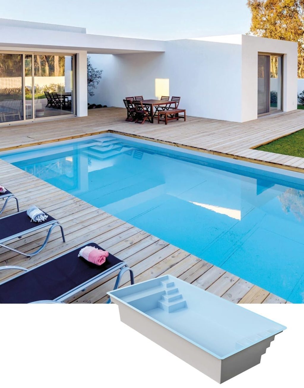 Piscine coque modèle EN VAU de GÉNÉRATION PISCINE