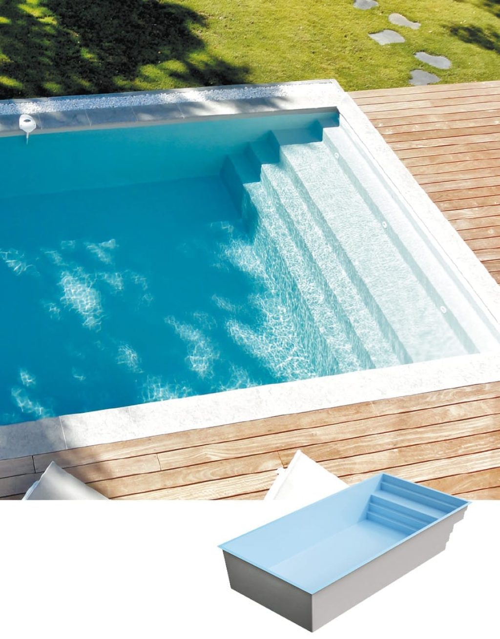 Piscine coque modèle FONTAGNE de GÉNÉRATION PISCINE