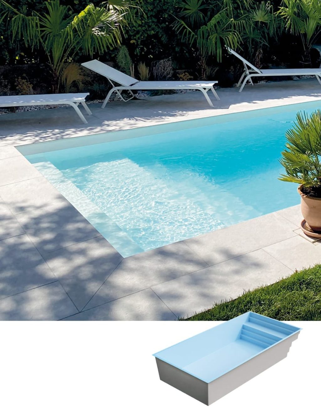 Piscine coque modèle INIZAN de GÉNÉRATION PISCINE