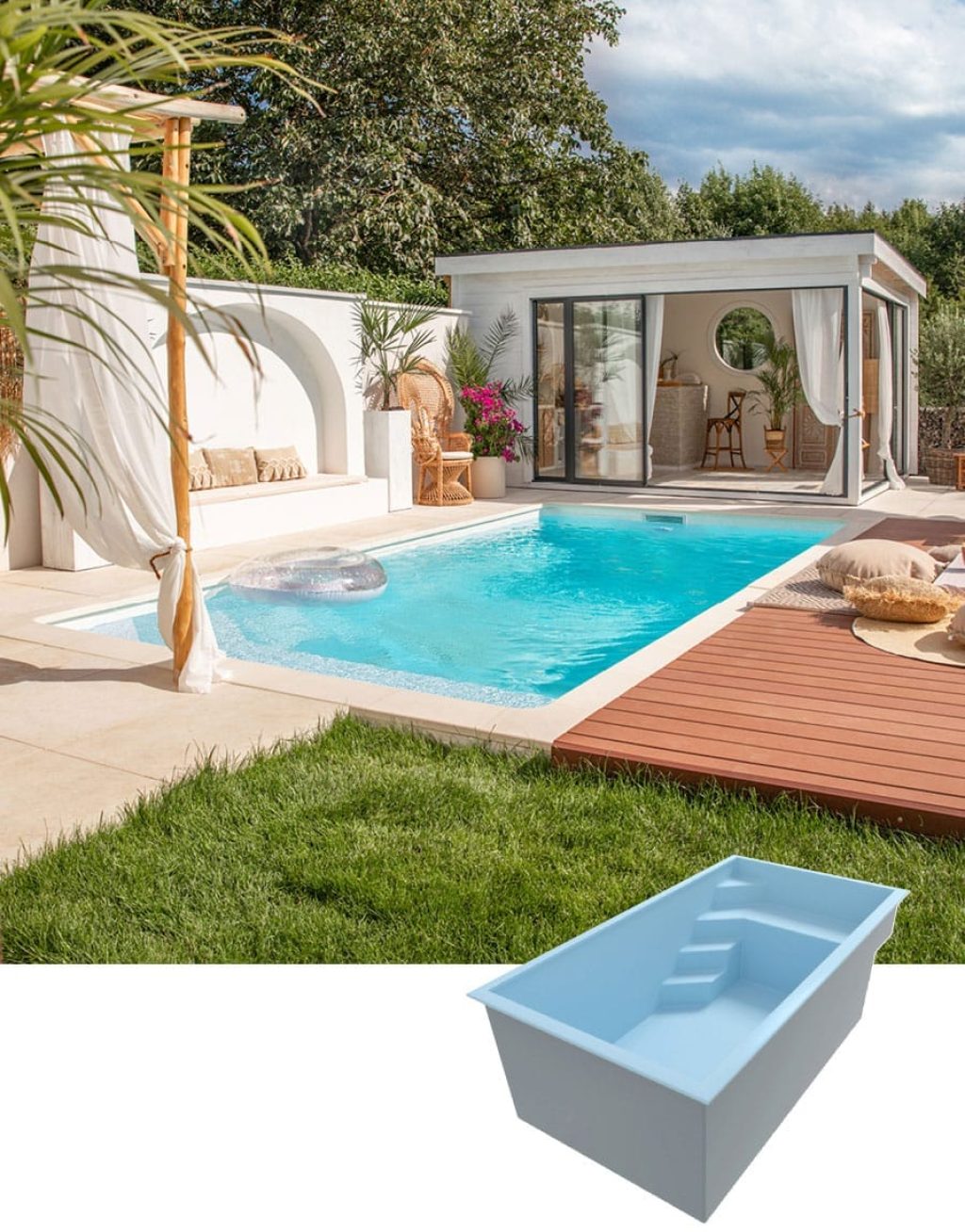 Piscine coque modèle LEVANT 4 de GÉNÉRATION PISCINE