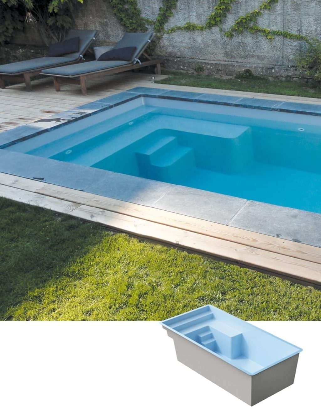 Piscine coque modèle MINI de GÉNÉRATION PISCINE