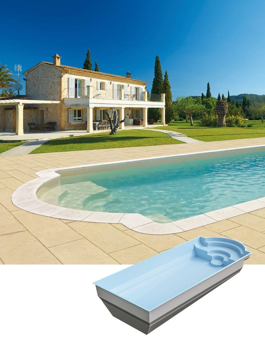 Piscine coque modèle POMAREGUE de GÉNÉRATION PISCINE