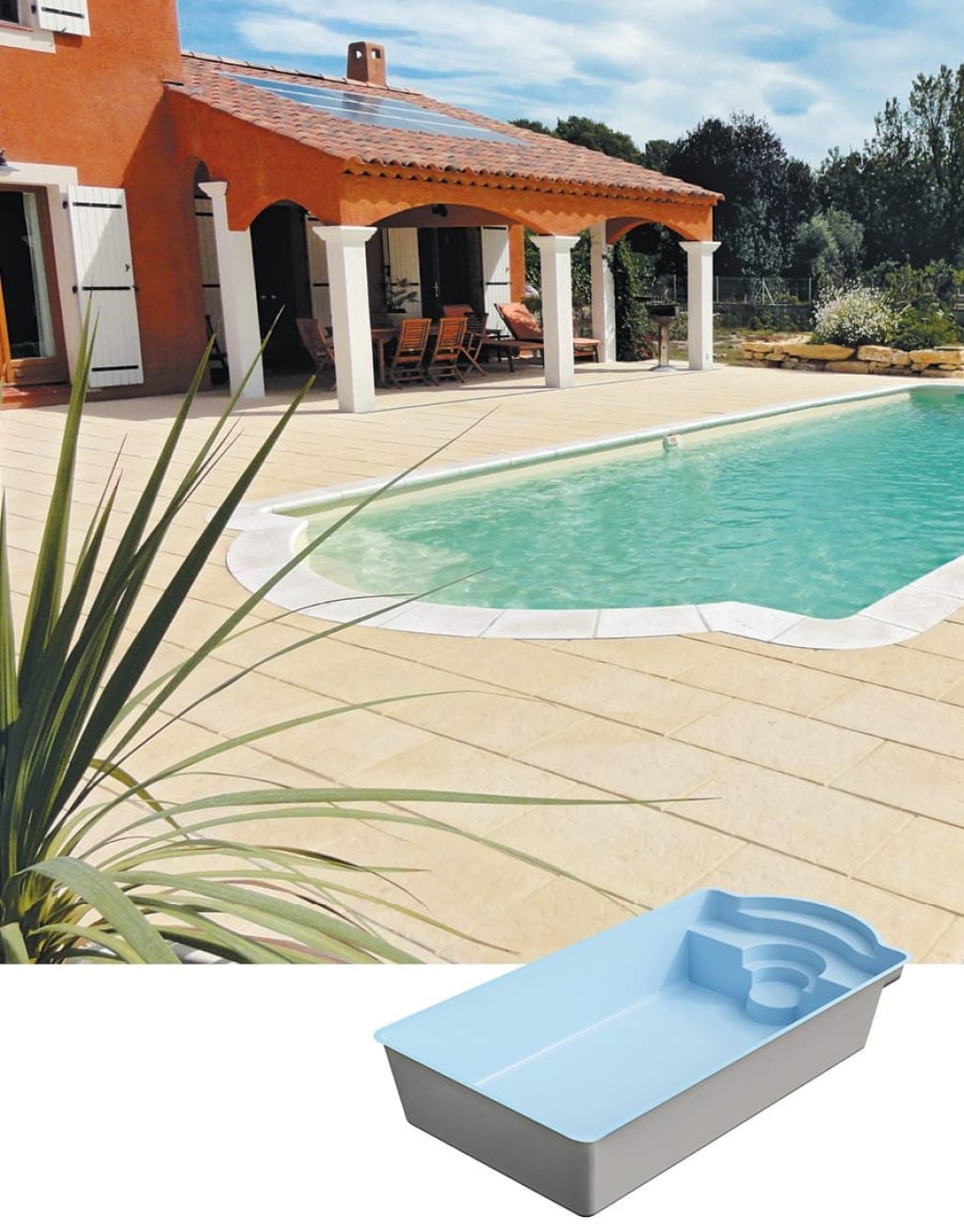 Piscine coque modèle PORQUEROLLES de GÉNÉRATION PISCINE