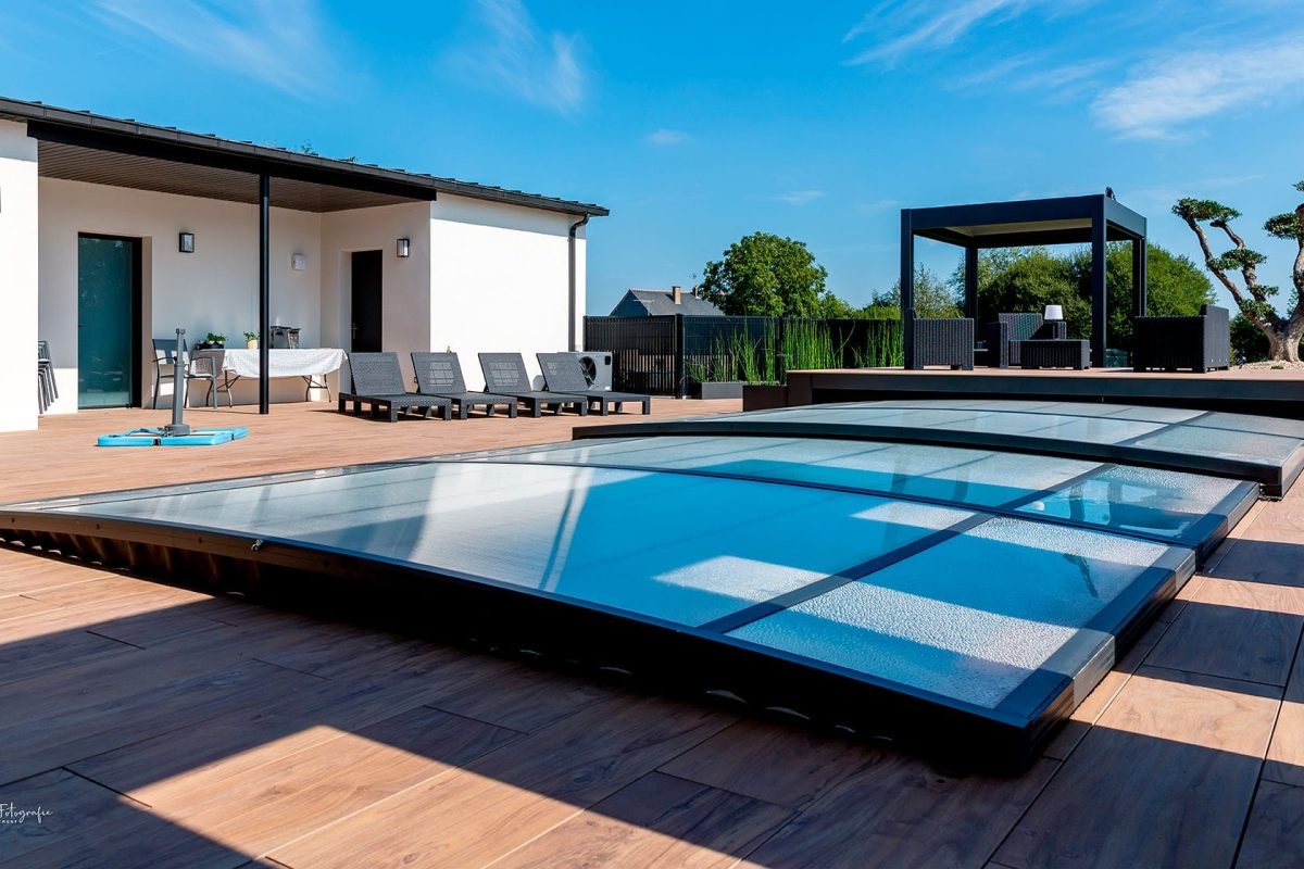 Abri plat pour piscine - Bonheur Piscines