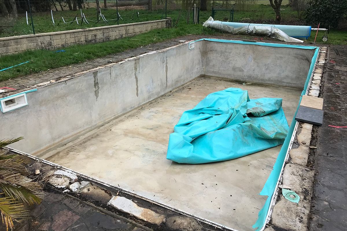 Rénovation complète d'une piscine - Bonheur Piscines