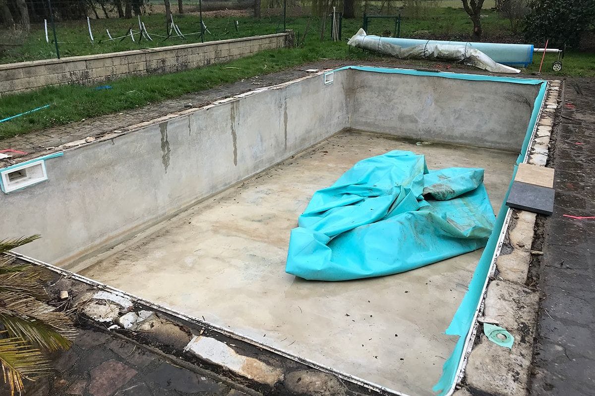 Rénovation complète d'une piscine - Bonheur Piscines