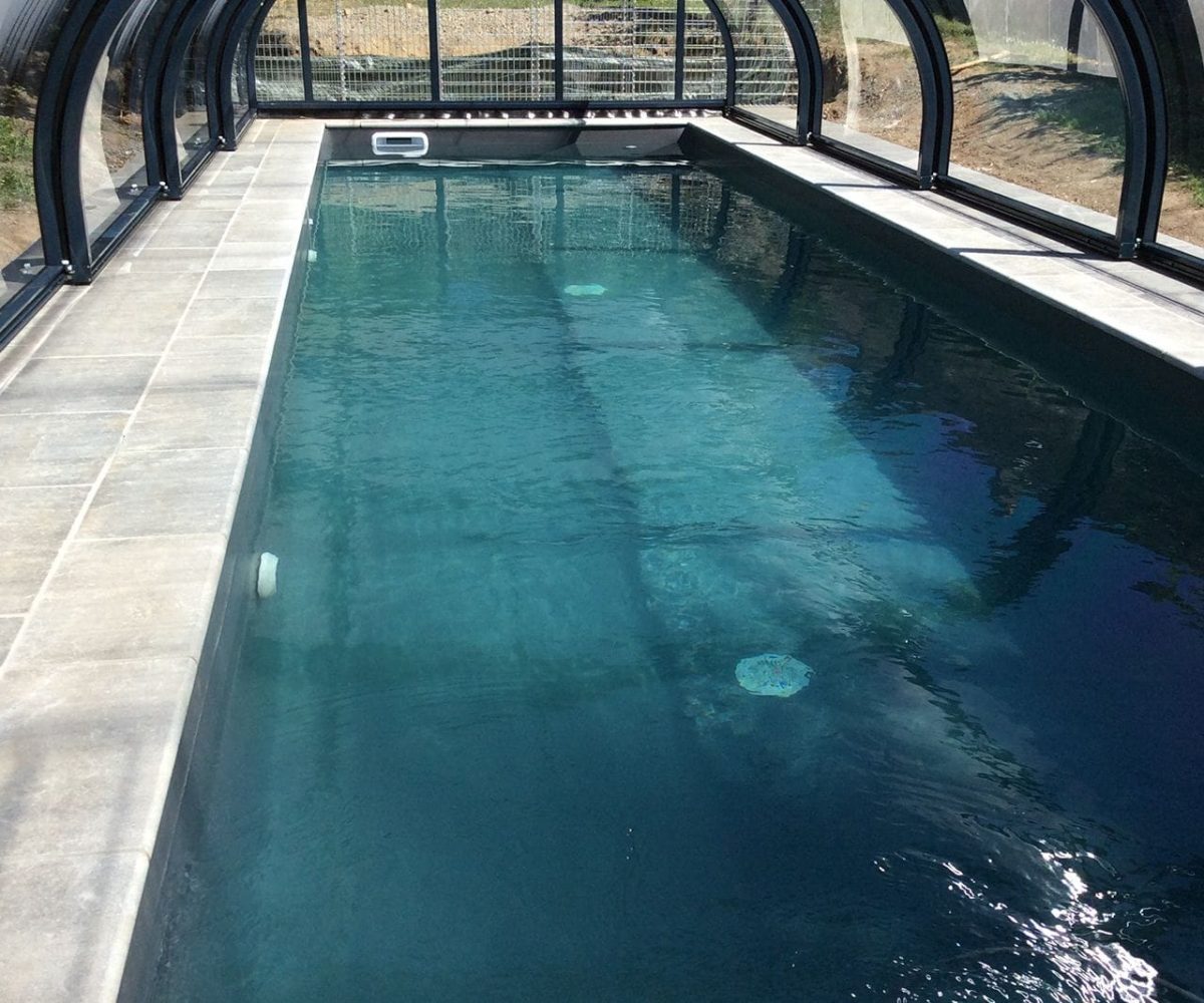 Couloir de nage sous abri - Bonheur Piscines